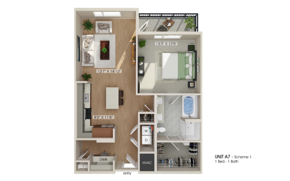 One bedroom Essential housing in Dallas, TX