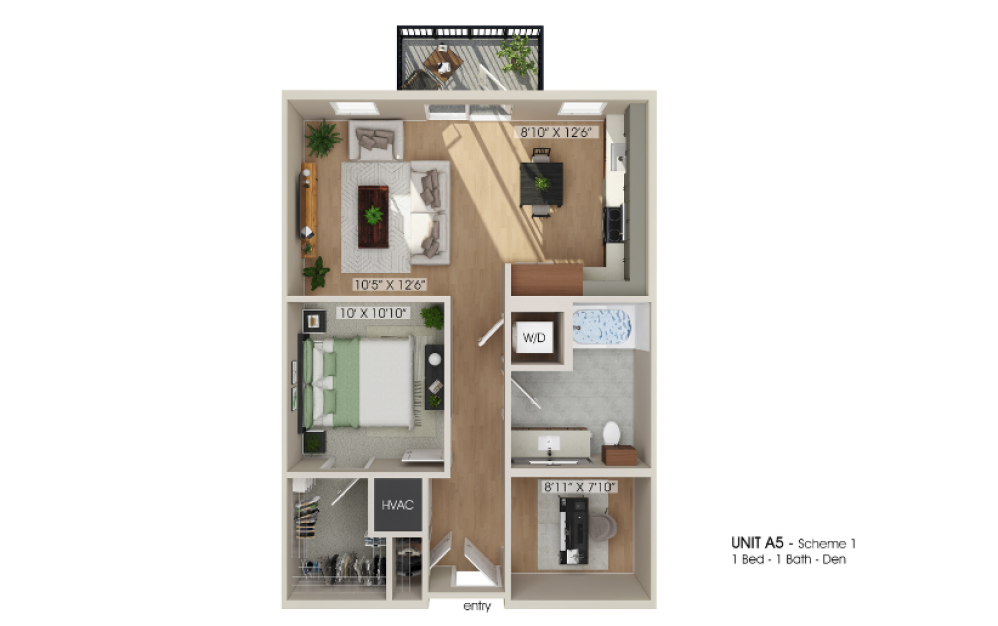 One bedroom Essential Housing apartment in Dallas, Texas