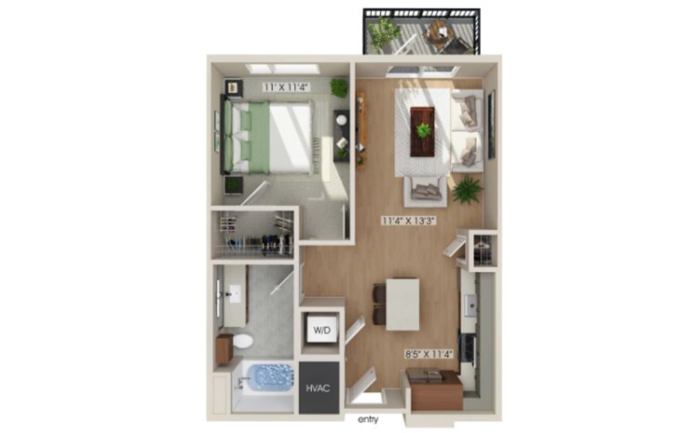 1 bedroom essential living in North Dallas, Texas 